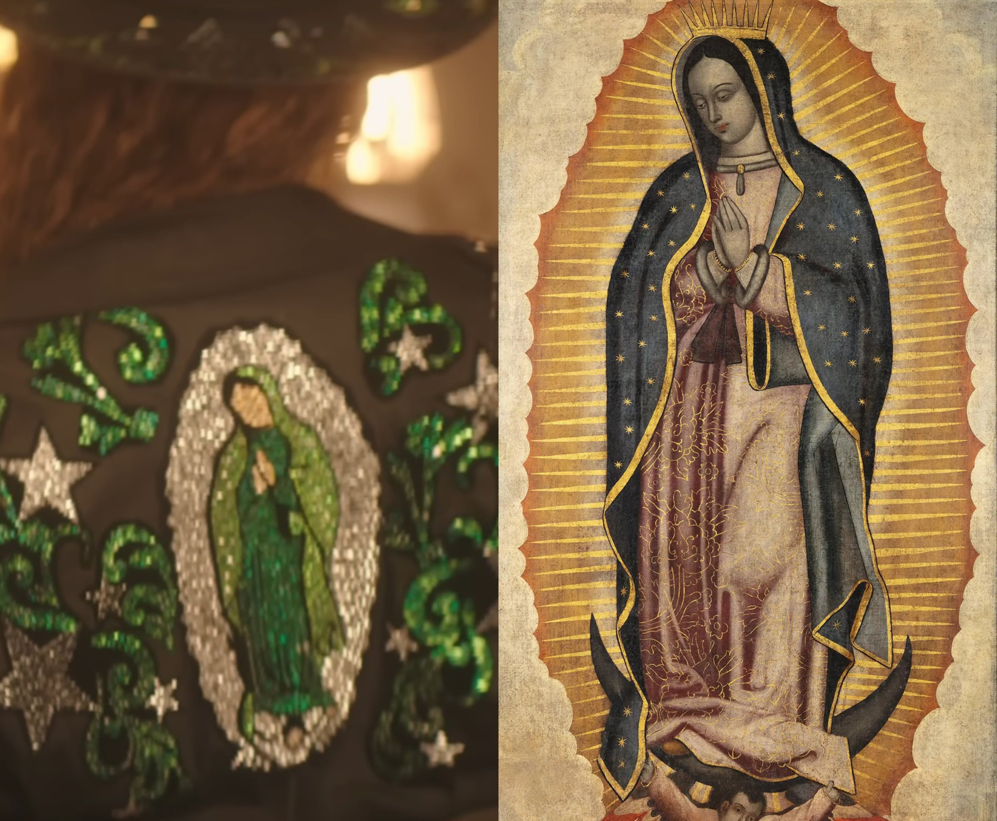 Shakira en &#039;Entre Paréntesis&#039; lleva en la chaqueta a a Virgen de Guadalupe