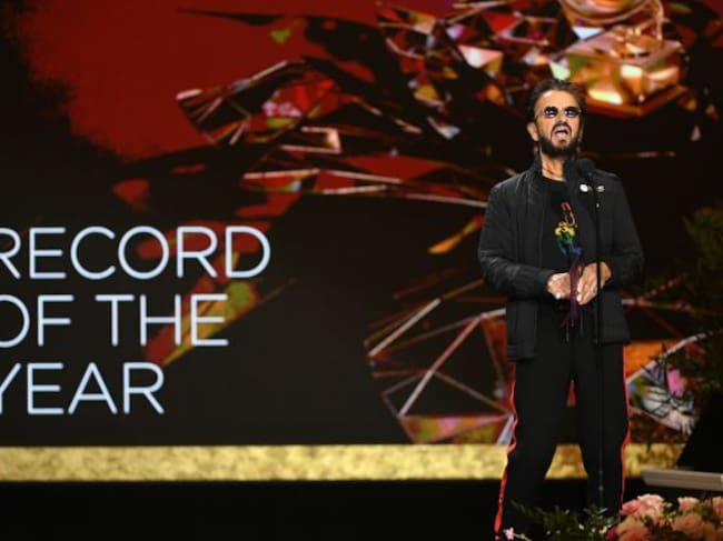Ringo Starr durante su discruso en los Premios Grammy 2021.