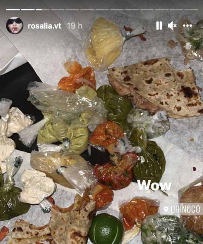 Rosalía está en la Ciudad de México y compartió lo mucho que disfruta de la gastronomía