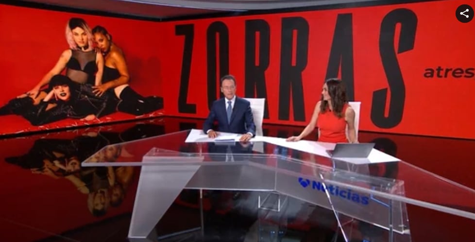 Mónica Carrillo y Matías Prats promocionando &#039;Zorras&#039; en Antena 3