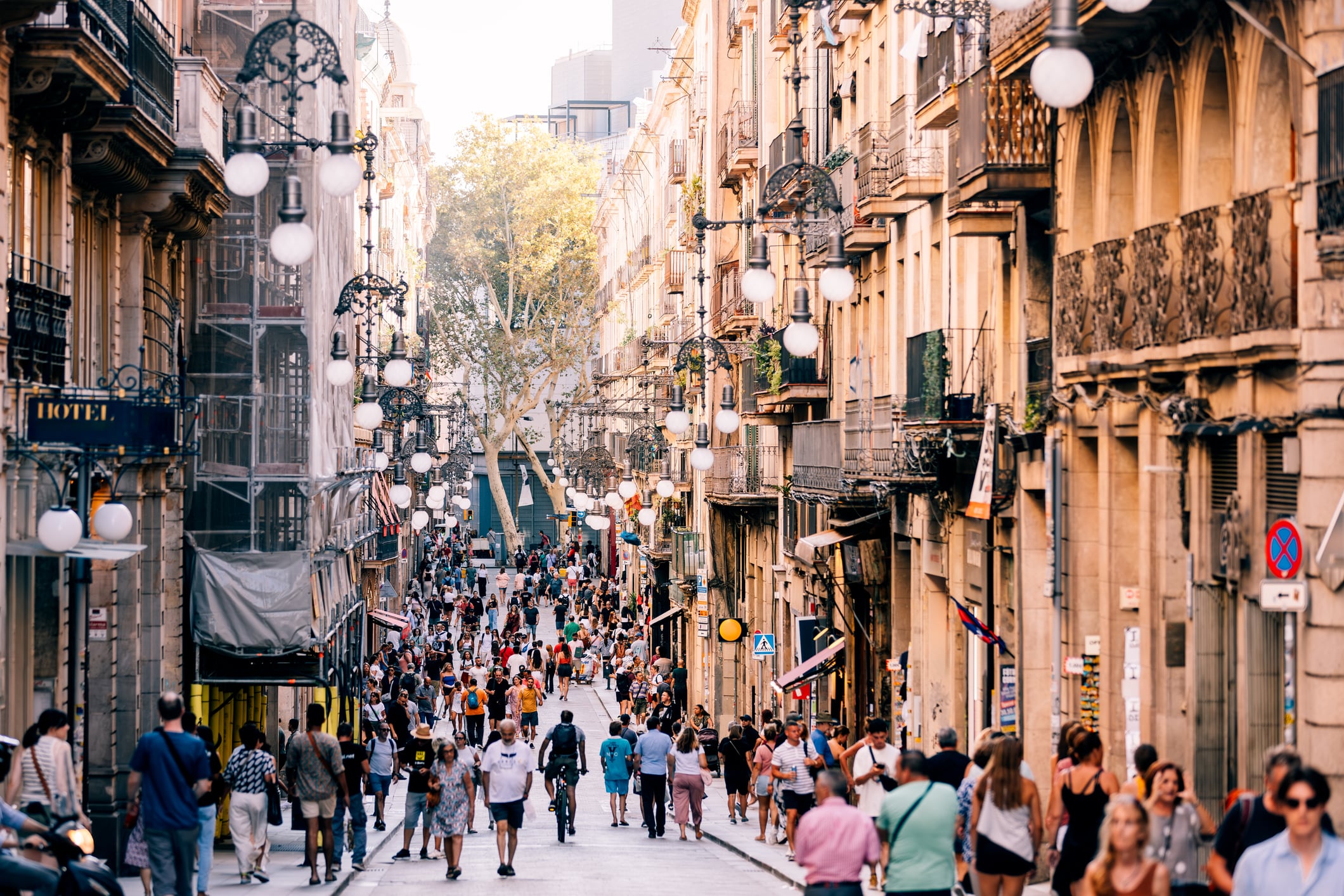 El Barrio Gótico de Barcelona.