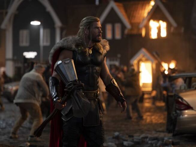 Chris Hemsworth como el Dios del Trueno en &#039;Thor: Love and Thunder&#039;.