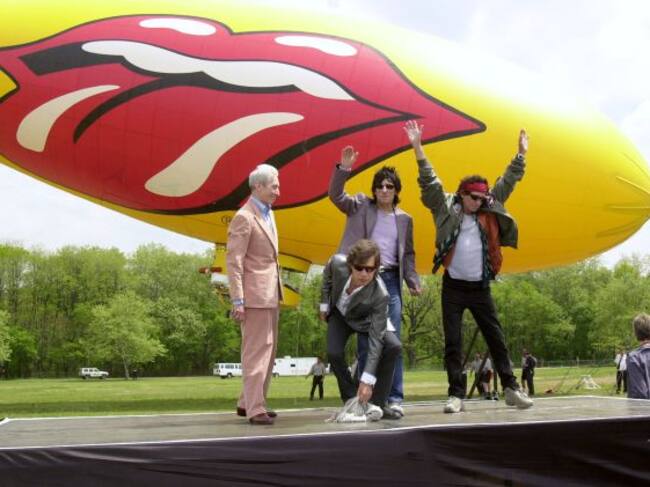 The Rolling Stones: Charlie Watts, Mick Jagger, Ron Wood y Keith Richards, en 2002.