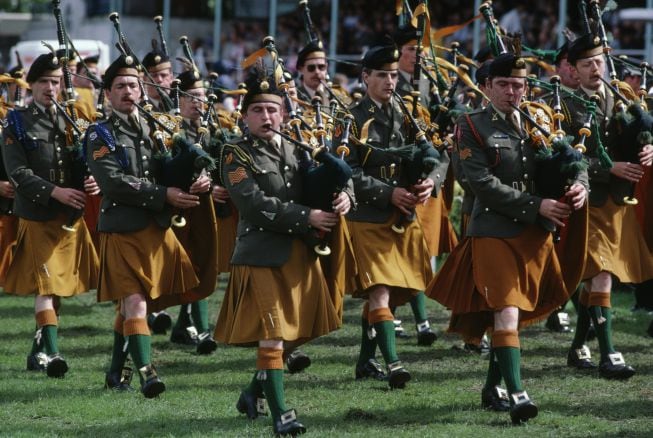 Desfile de gaiteros en Dublín.