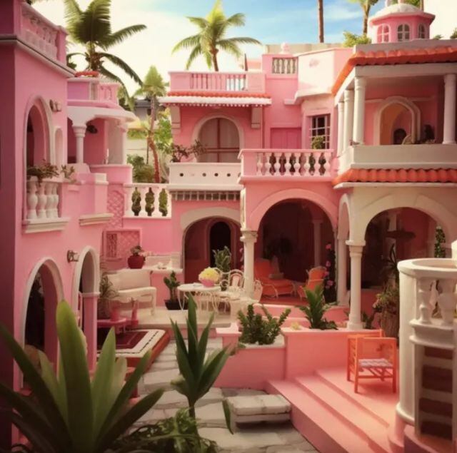 La casa de Barbie en México con IA