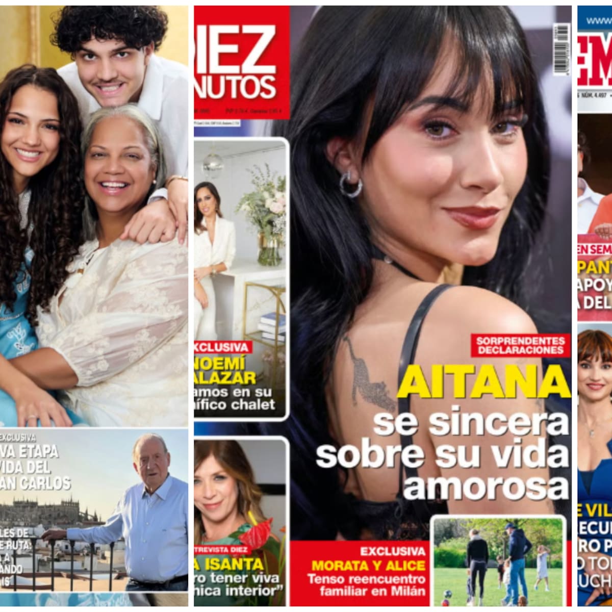 Estas son las portadas de las revistas del corazón del miércoles 8 de abril: Aitana, Irene Rosales y Noemí Salazar