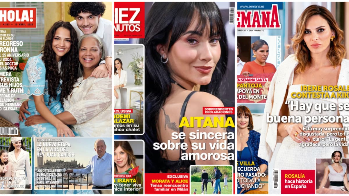Las portadas de las revistas del corazón de hoy, miércoles 8 de abril: Aitana, Irene Rosales, Rosalía y Noemí Salazar