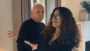 Salma Hayek celebra el Oscar de Anthony Hopkins