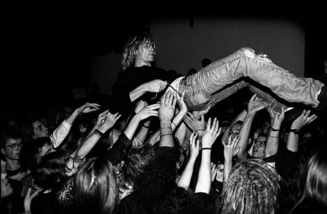 El cantante de Nirvana, Kurt Cobain, en un concierto en Frankfurt, Alemania, en 1991.