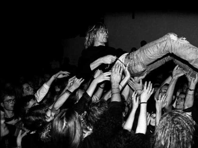 El cantante de Nirvana, Kurt Cobain, en un concierto en Frankfurt, Alemania, en 1991.