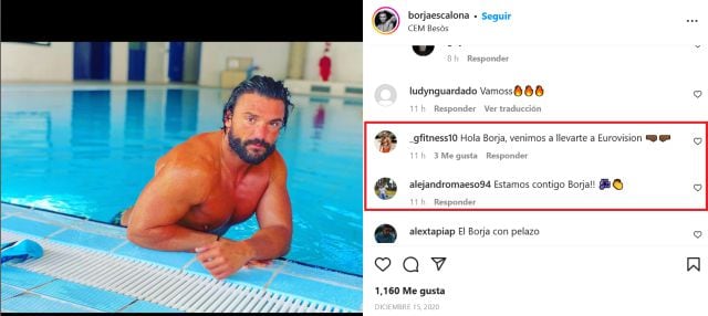 Los usuarios promueven con comentarios a &quot;Borja Escalona, el bueno&quot; para llevarle a Eurovisión.