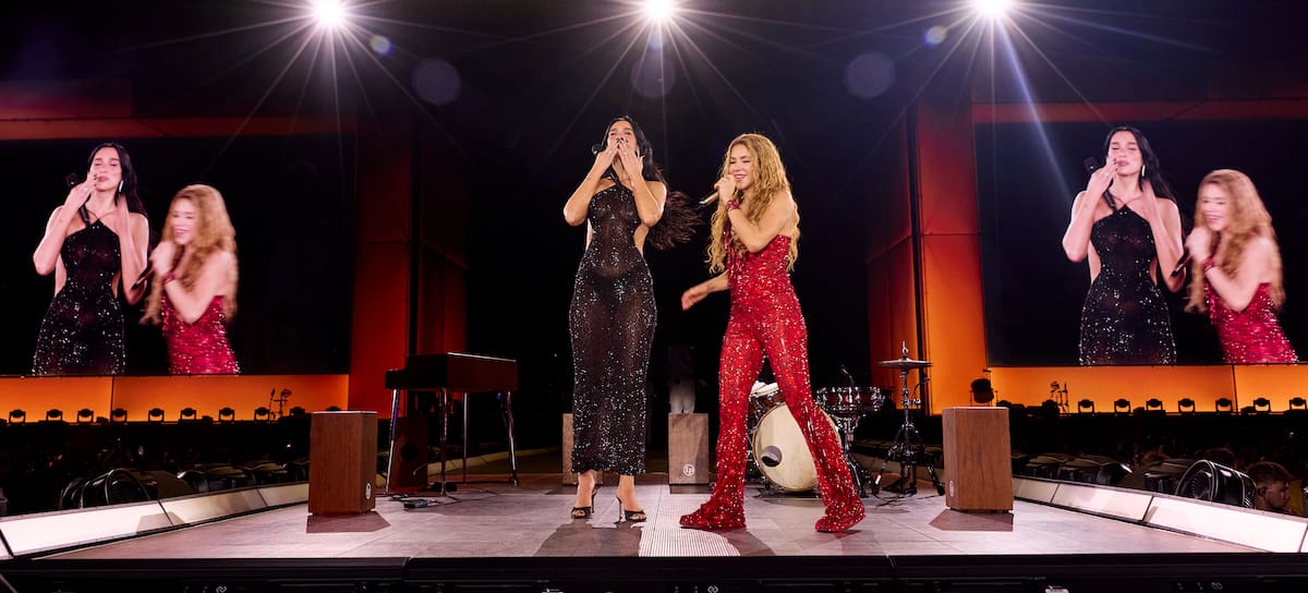 Shakira y Dua Lipa, en su actuación conjunta el 3 de octubre de 2026 en Madrid