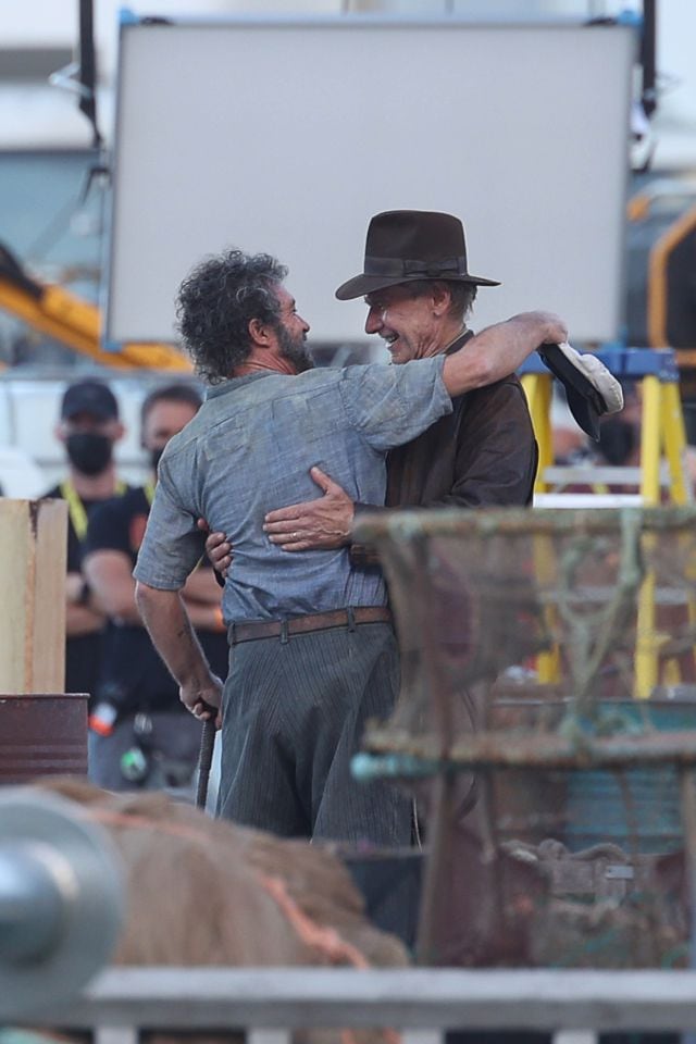 Imagen del set de rodaje de &#039;Indiana Jones 5&#039; con Harrison Ford y Antonio Banderas