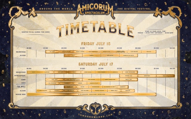 Horarios del Tomorrowland Around The World 2021