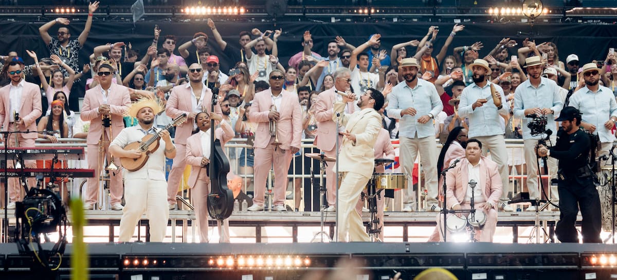 Bad Bunny en su último concierto con la gira 'Debí Tirar Más Fotos Tour' en el Riyadh Air Metropolitano de Madrid, 15 de junio de 2026.