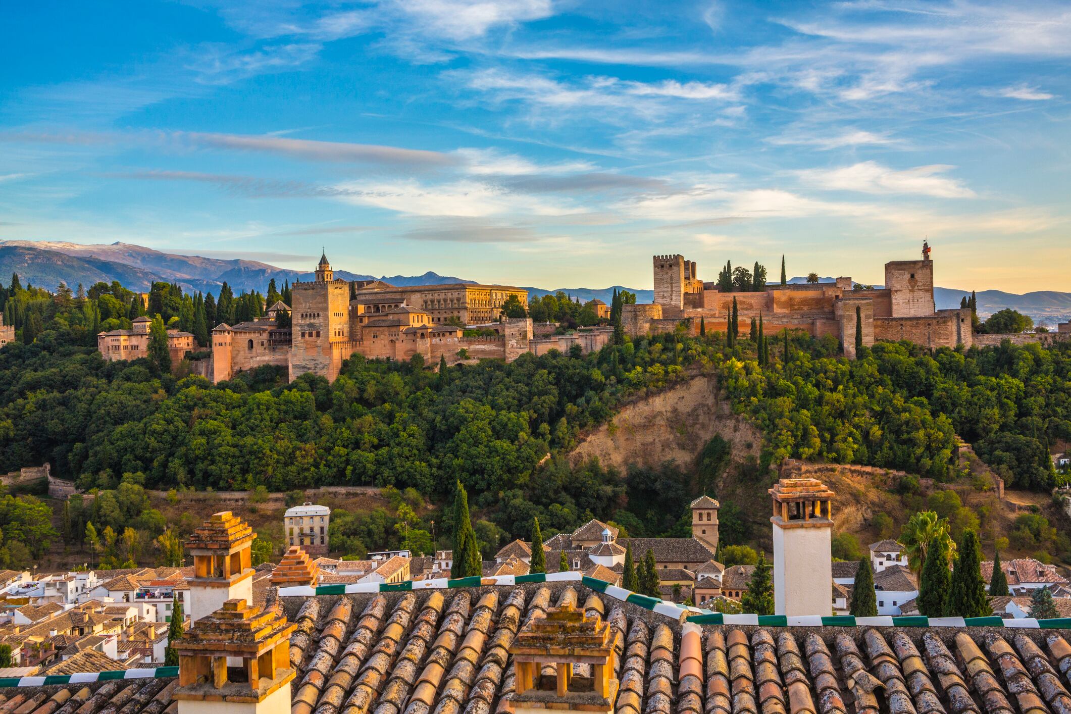 La Alhambra desde el barrio del Albaicín, en Granada.
