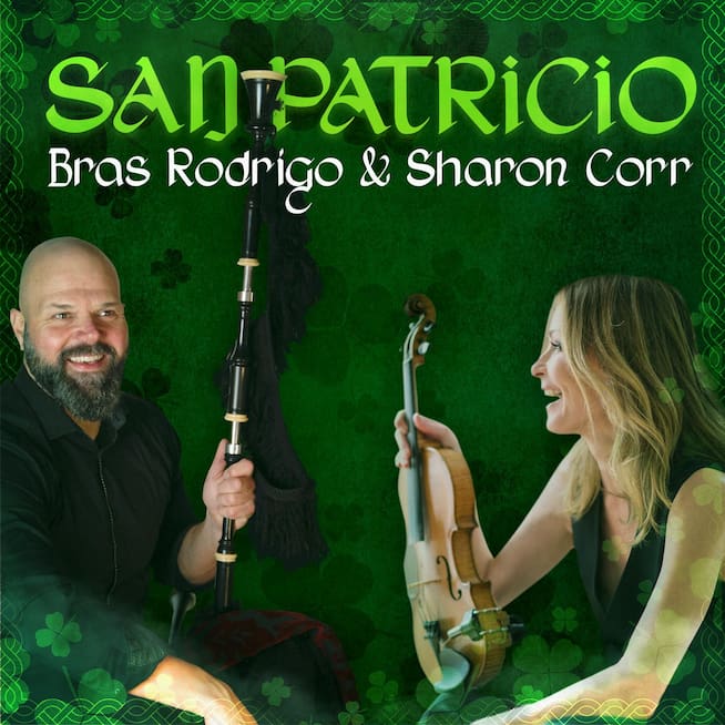 Sharon Corr, violinista de The Corrs, y el gaitero asturiano Bras Rodrigo presentan el himno oficial de la fiesta de San Patricio