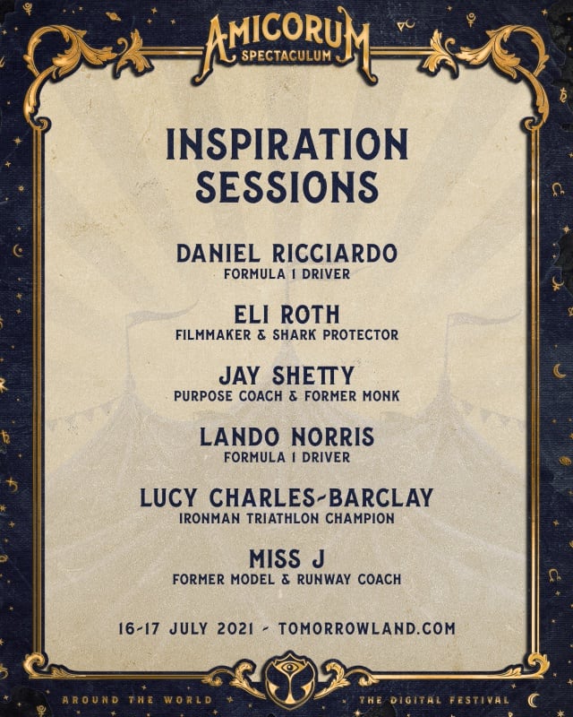 Cartel de las Inspiration Sessions del Tomorrowland Around The World 2021