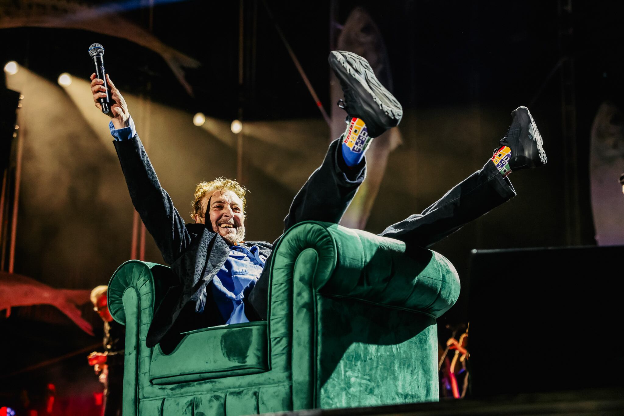 Manolo García en la primera fecha de la gira de reencuentro de El Último de la Fila, en Marenostrum Fuengirola 2026.