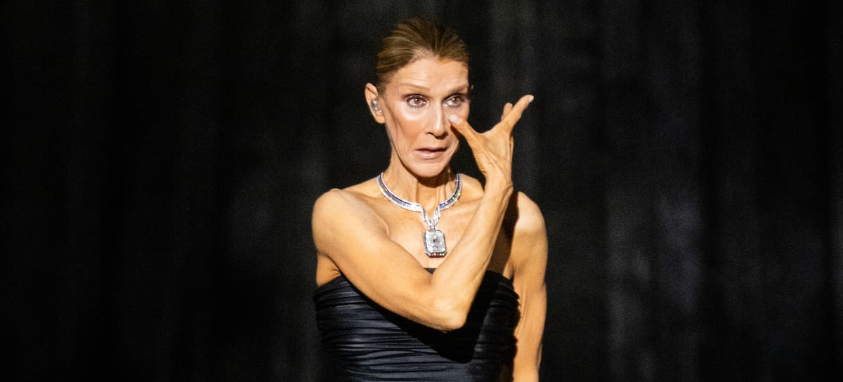 Céline Dion durante su concierto en París.
