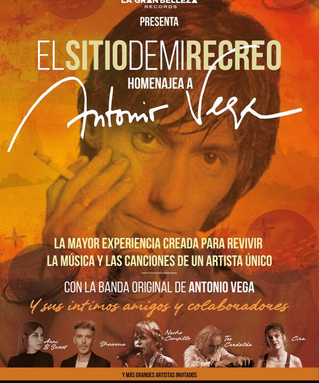 Cartel del concierto homenaje a Antonio Vega en Madrid