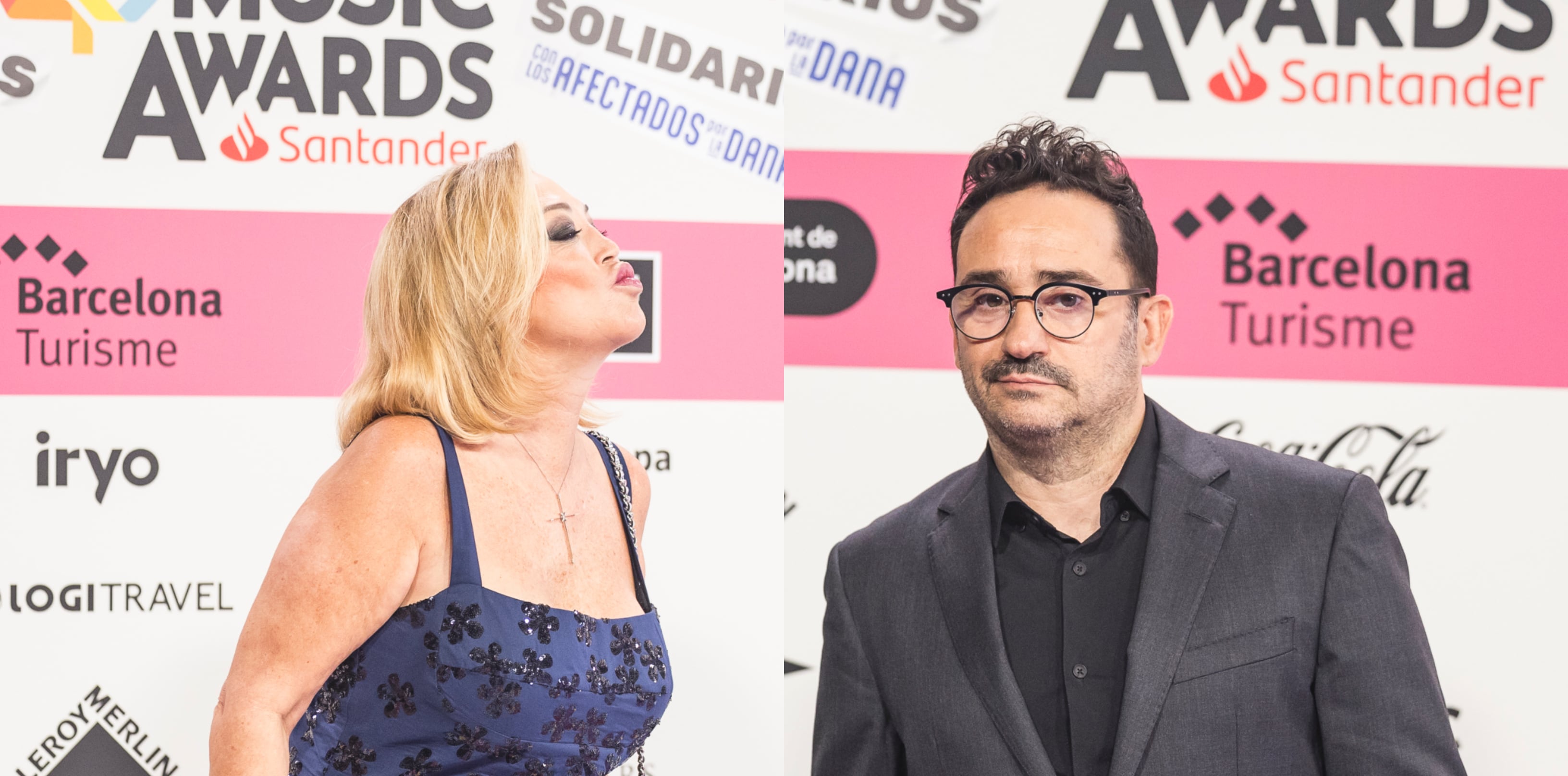 Belén Esteban y J.A. Bayona en la alfombra de LOS40 Music Awards Santander de 2024. / Xavi Torrent | Xavi Torrent / Getty
