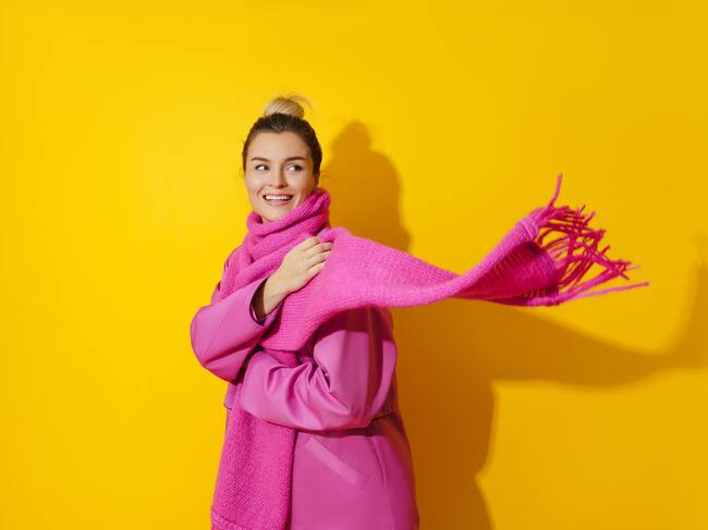 Bufanda del mismo color que el abrigo