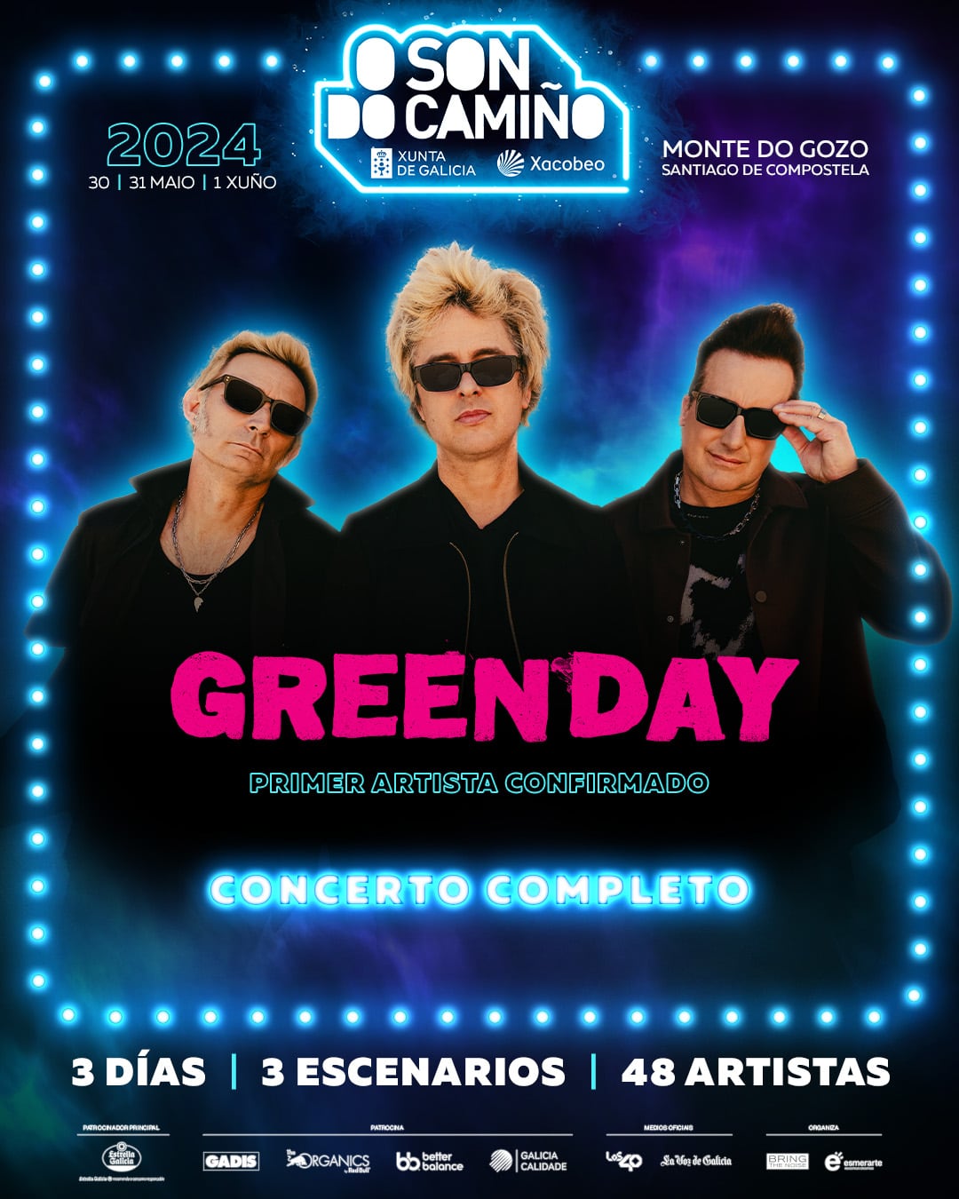 Green Day, primer grupo cabeza de cartel confirmado para &#039;O Son do Camiño 2024&#039;