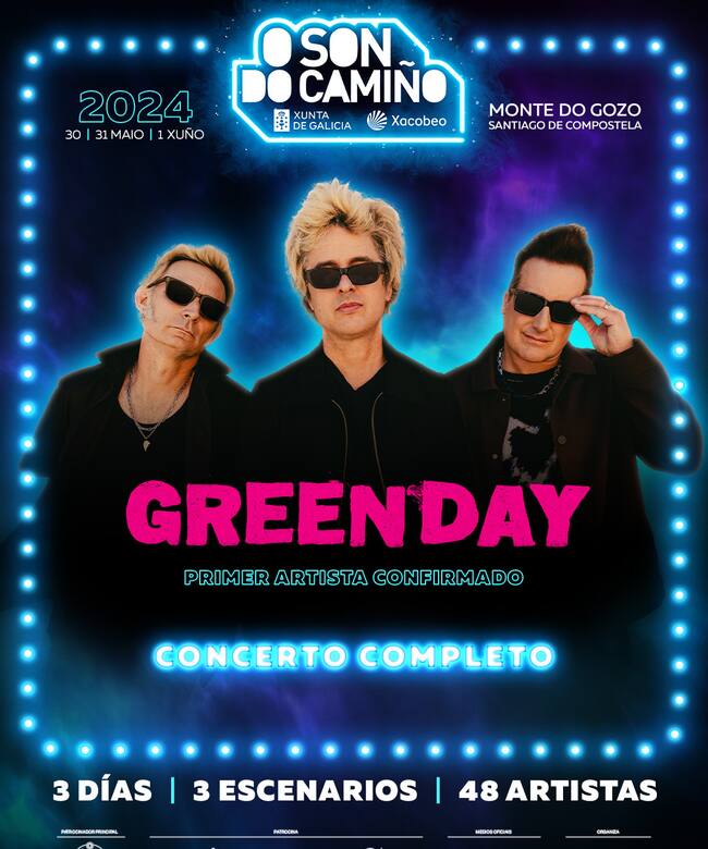 Green Day, primer grupo cabeza de cartel confirmado para &#039;O Son do Camiño 2024&#039;