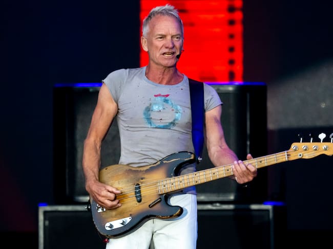 Sting durante un concierto en Cardiff, Gales, en julio de 2023.