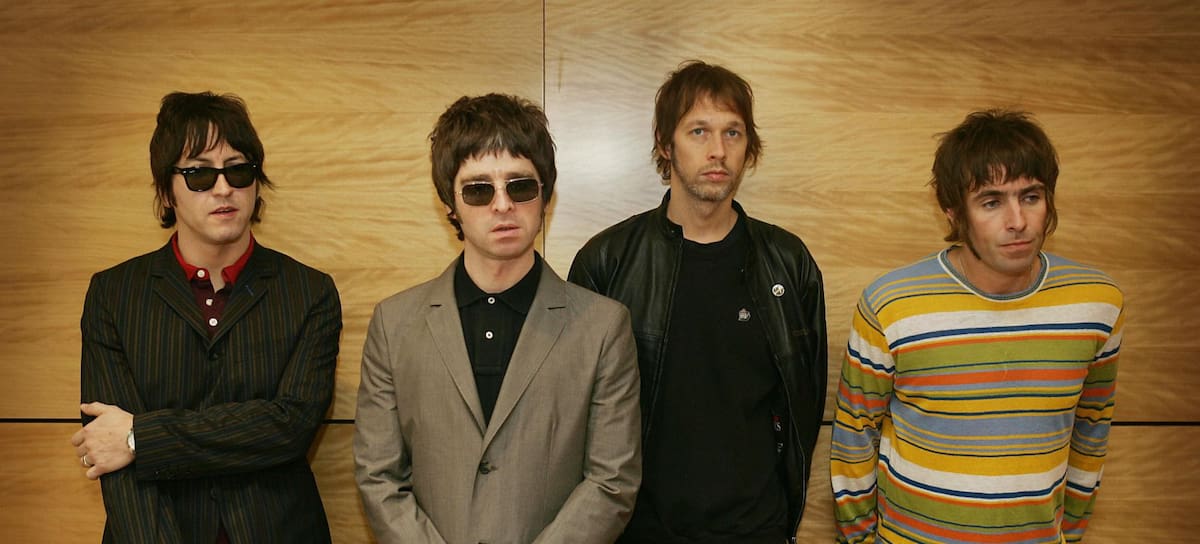 Gem, Noel Gallagher, Andy Bell y Liam Gallagher, miembros de Oasis, en 2006.