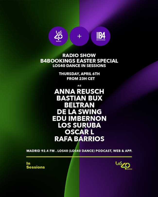 LOS40 DANCE SESSIONS B4, este jueves 6 de abril.
