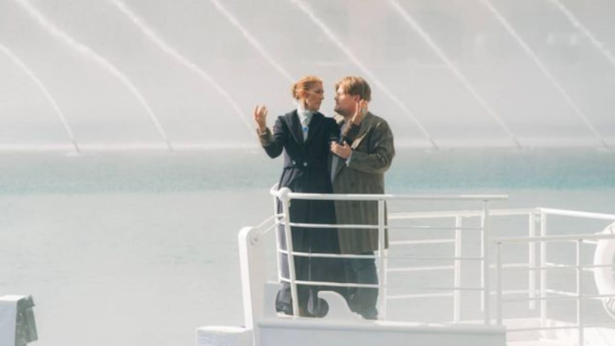 Céline Dion y James Corden recrean la icónica escena de "Titanic"