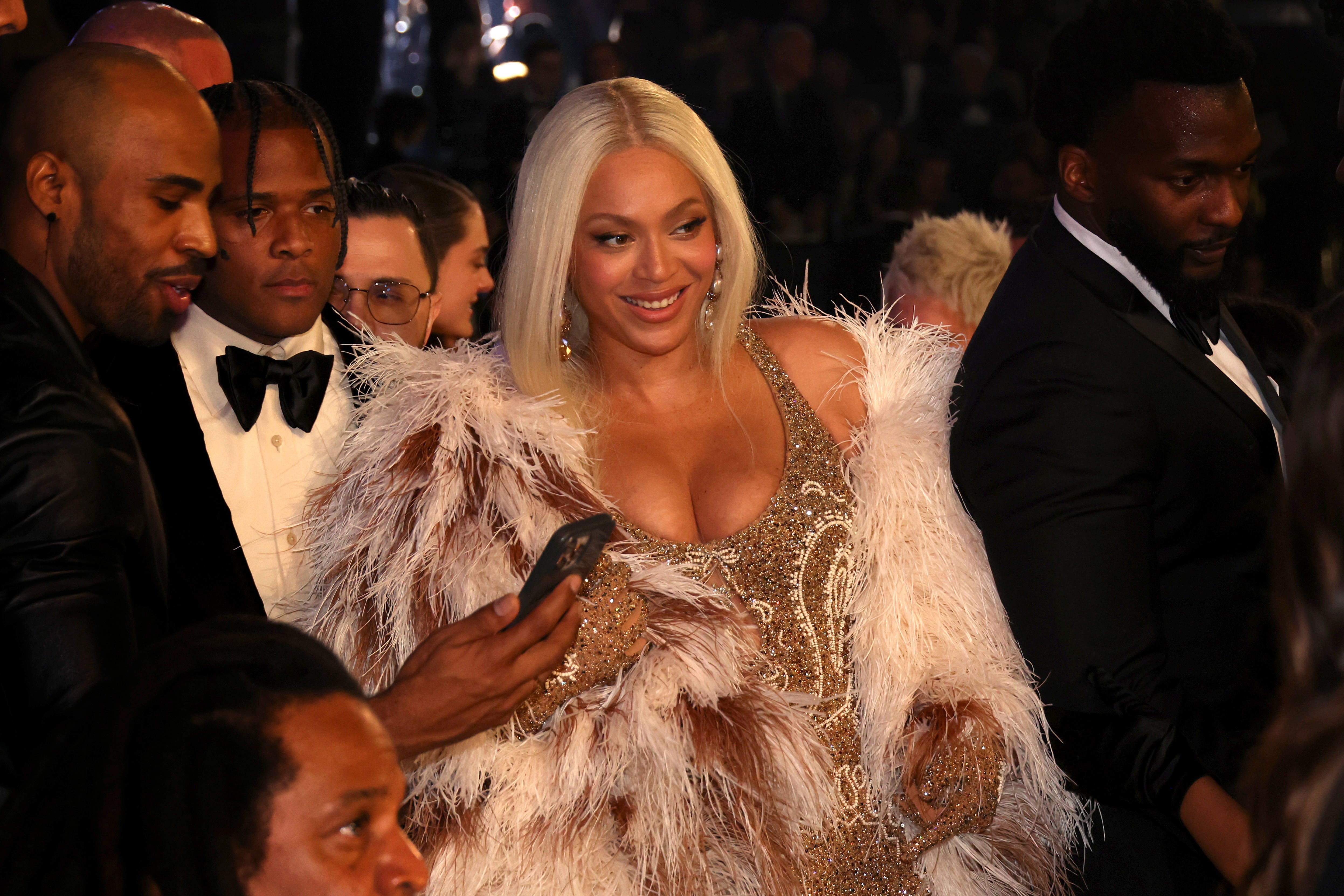 Beyoncé en los Grammys en el Crypto.com Arena el 2 de febrero de 2025 en Los Ángeles, California.