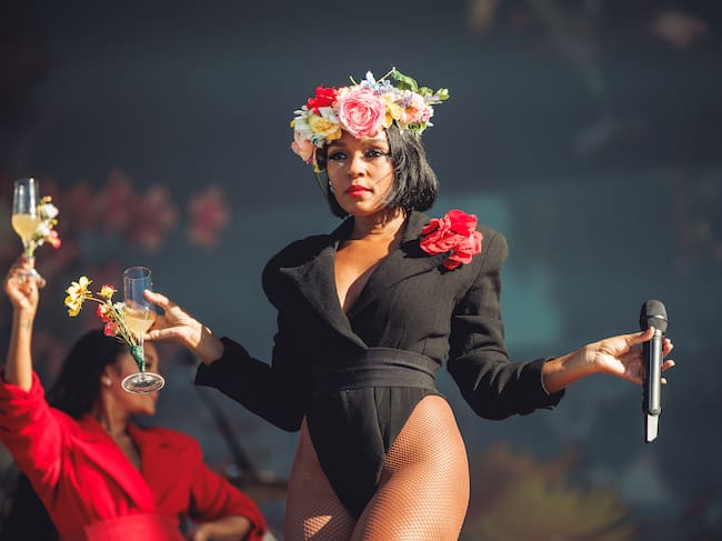La cantante, actriz y productora estadounidense Janelle Monáe durante su show en Mad Cool 2024. Imagen cedida por el festival.