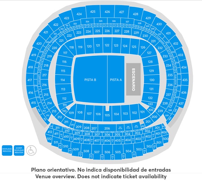 Plano del Estadio Cívitas Metropolitano