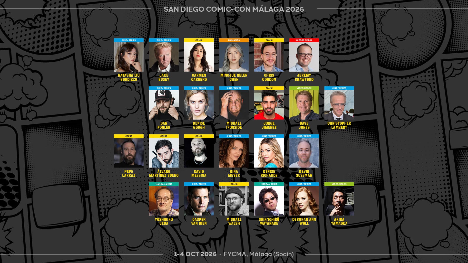 Cartel de San Diego Comic Con Malaga 2026