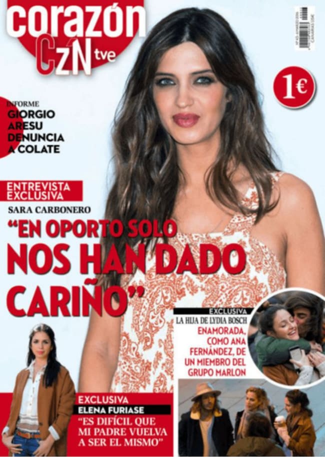 La portada que recoge la relación de Andrea Molina y Juan Fernández.