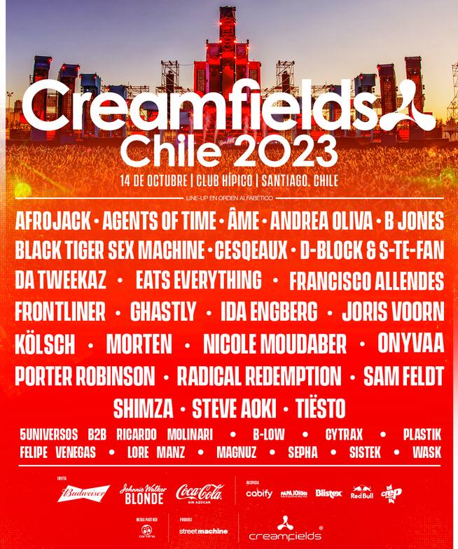 Line Up Creamfields Chile 2023