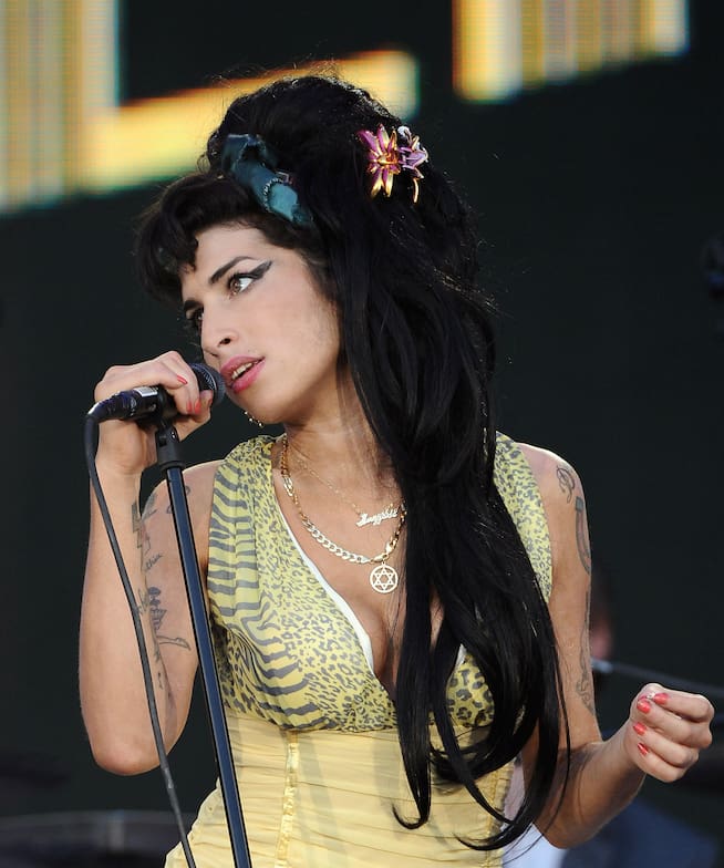 Amy Winehouse durante un concierto en  Rock in Rio en Arganda del Rey (Madrid), el 4 de julio de 2008.
