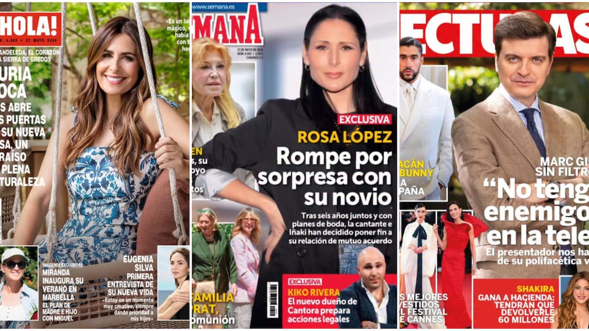 Estas son las portadas de las revistas del corazón del 20 de mayo: ruptura de Rosa López, Marc Giró y Nuria Roca