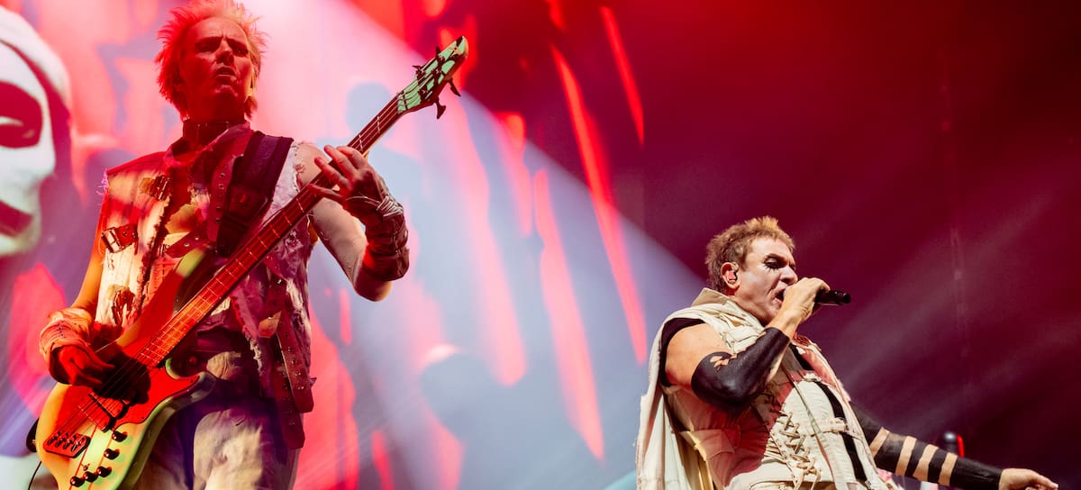 John Taylor y Simon Le Bon de Duran Duran en Manchester