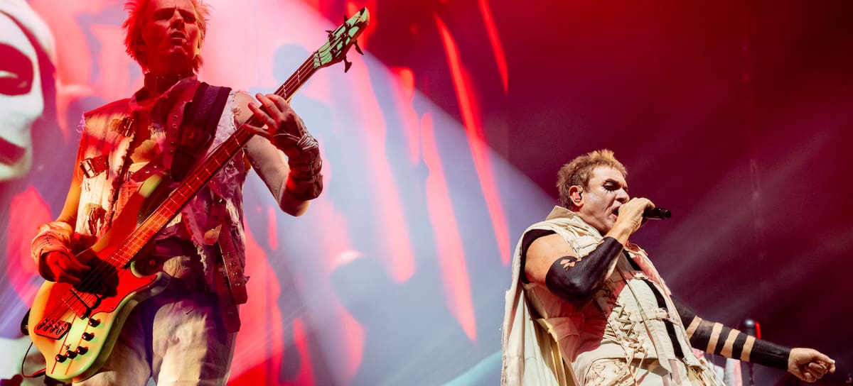 John Taylor y Simon Le Bon de Duran Duran en Manchester