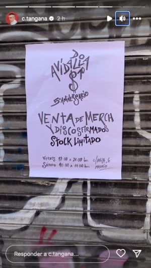 C. Tangana a través de su Instagram Stories