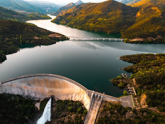 El embalse de la Baells, en Barcelona.