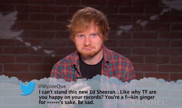 La reacción de Ed Sheeran.