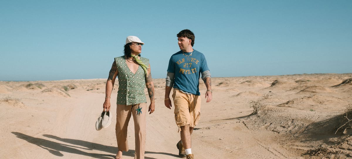 Quevedo y Elvis Crespo en la grabación de 'La Graciosa'