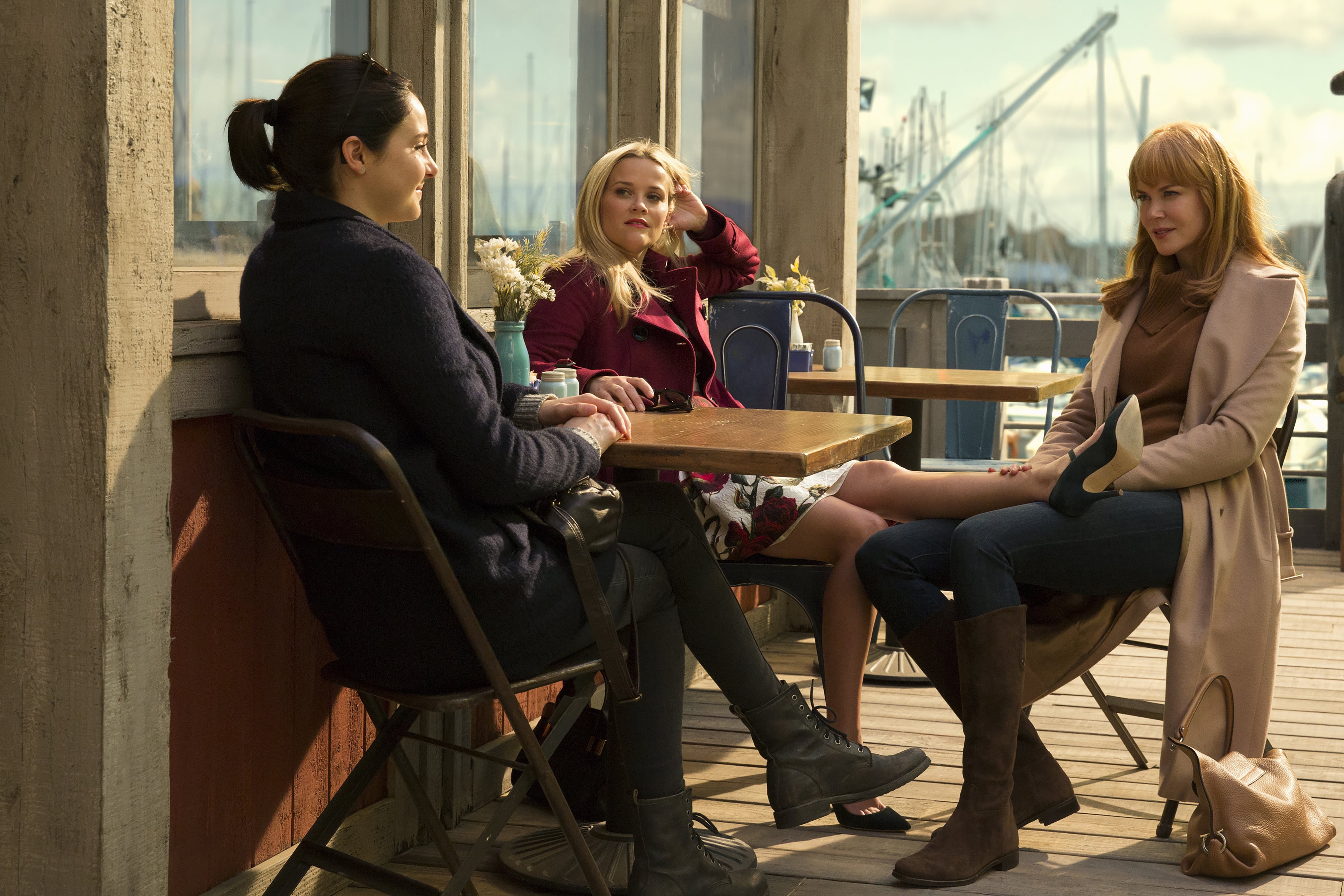 Shailene Woodley, Reese Witherspoon y Nicole Kidman en &#039;Big Little Lies&#039;.