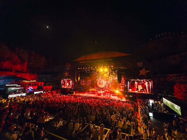 El escenario del concierto de Ozuna en el Festival Starlite Occident.