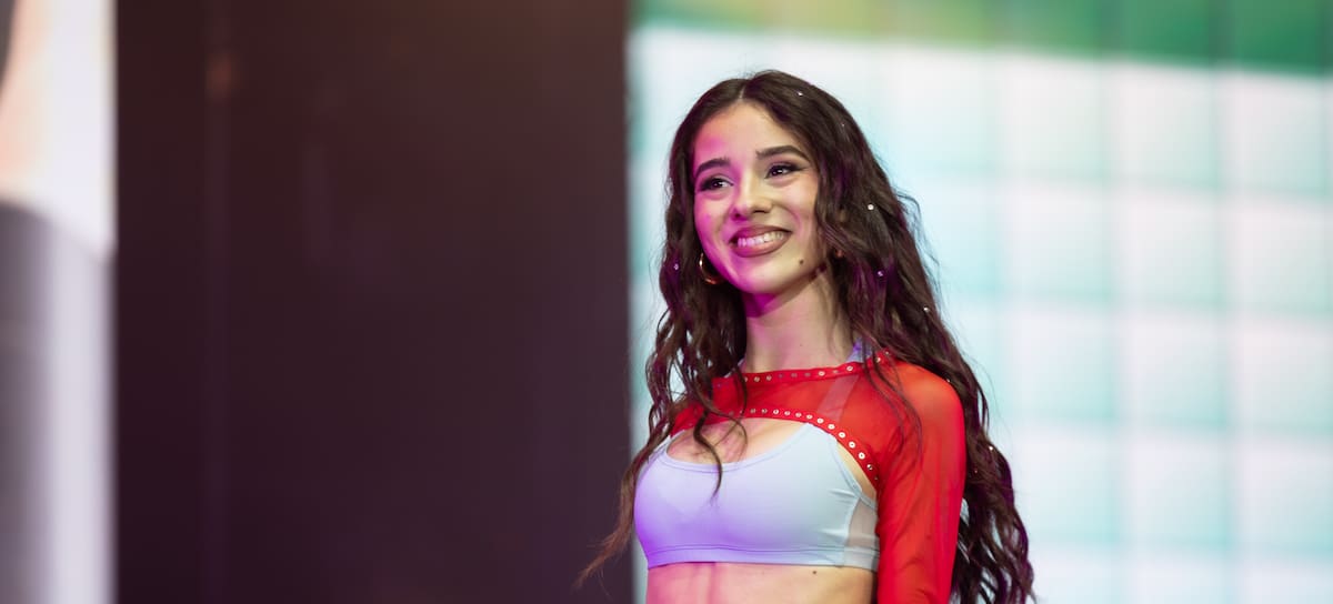 Cristina en el concierto de Bilbao de la gira de OT